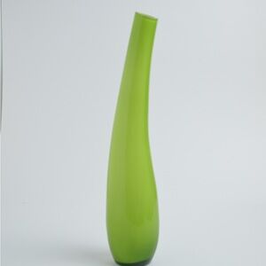 Sleek Green Glass Vase
